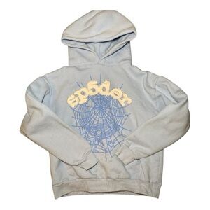 Sp5der Web Hoodie "Sky Blue" Medium